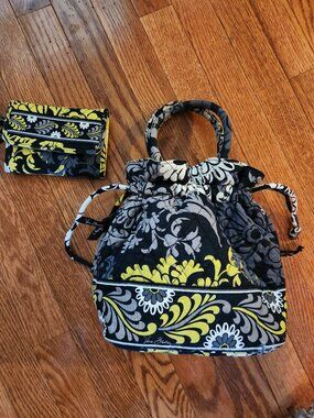 VERA BRADLEY VINTAGE DRAWSTRING PURSE & WALLET